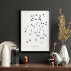 Hallway Prints – Set of 2 Flying Birds Wall Art