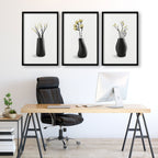 Framed Art Wall | Set of 3 Botanical Wall art Prints