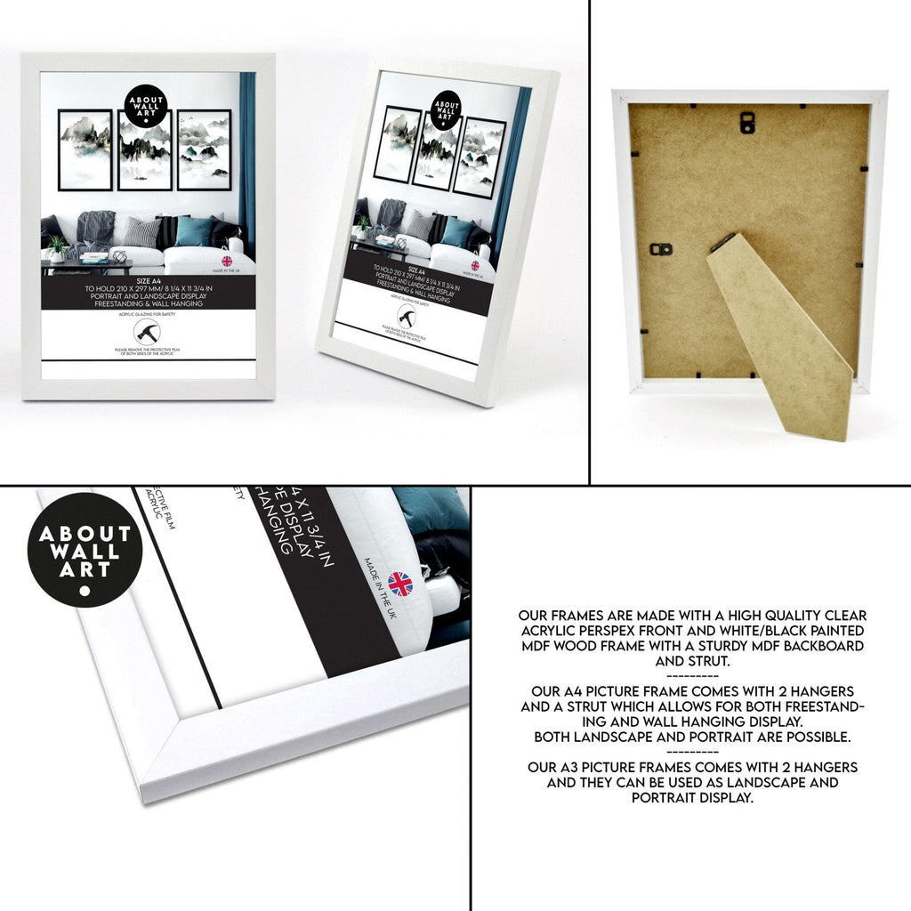 Framed Artwork | Set of 3 Italian Lifestyle Wall art Prints