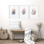 Coastal Prints Set of 3 | Framed Seashell Wall Art