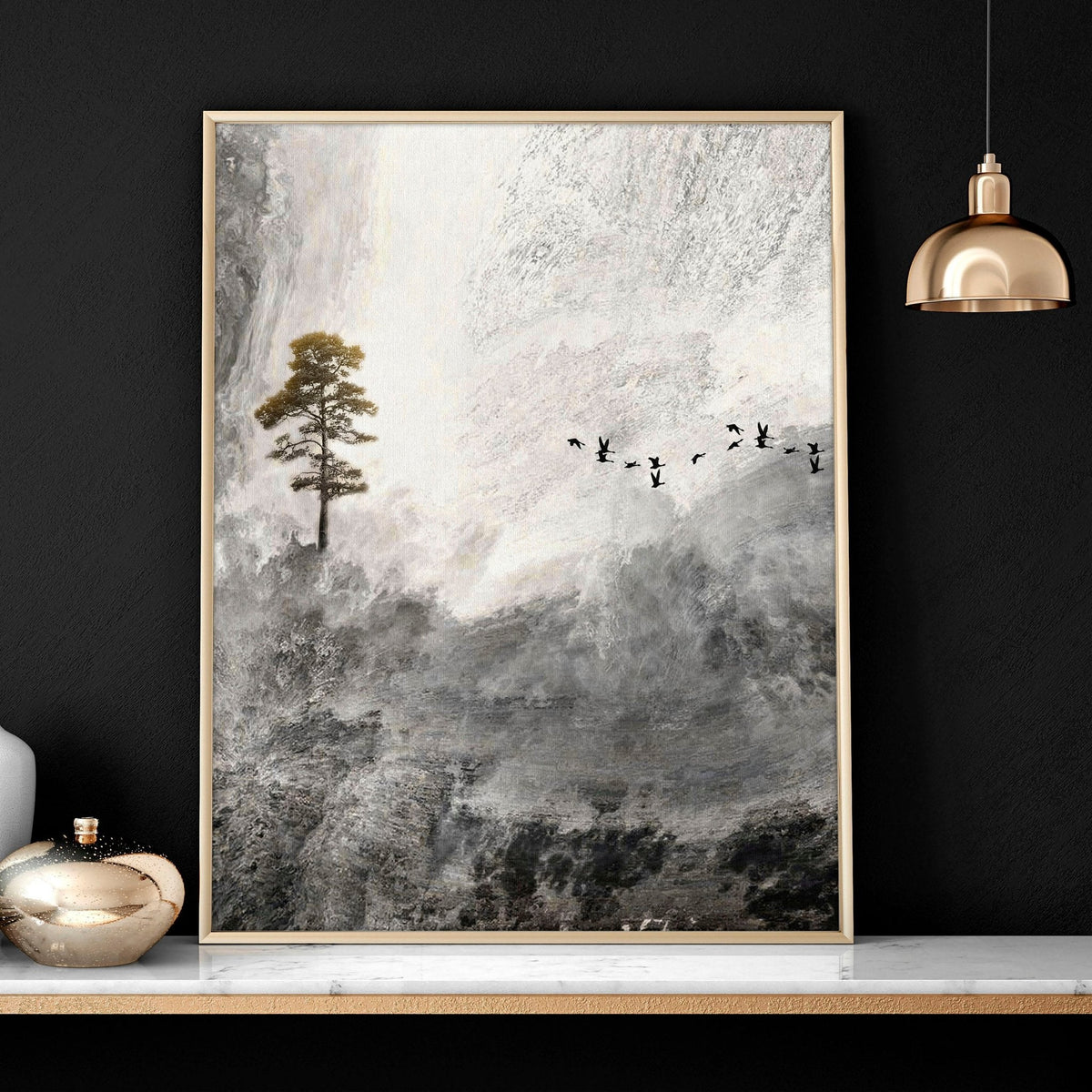 Pictures for Office | Framed Landscape Print Set of 3