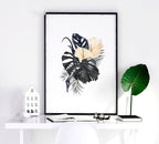 Art for bathroom | set of 3 Tropical wall prints