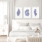 Wall hanging boho | set of 3 Paisley wall art for bedrooms
