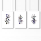 Framed prints bathroom | set of 3 Shabby Chic wall prints