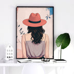 Framed Prints Large | Set of 3 Boho Women Wall art Prints