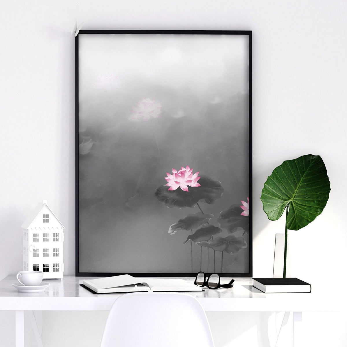 Framed Prints Wall | Set of 3 Asian Inspired Wall art Prints