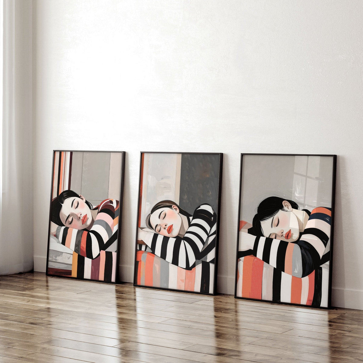 Frames Poster | Set of 3 Boho Women Wall art Prints