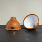 Genuine Leather Pendant Light – Hand-Stitched Leather Lampshade | Vintage Industrial Ceiling Light - MOOAZAA