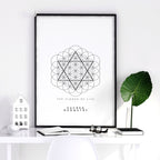 Geometric Wall Art | Set of 3 Sacred Geometry Wall art Prints