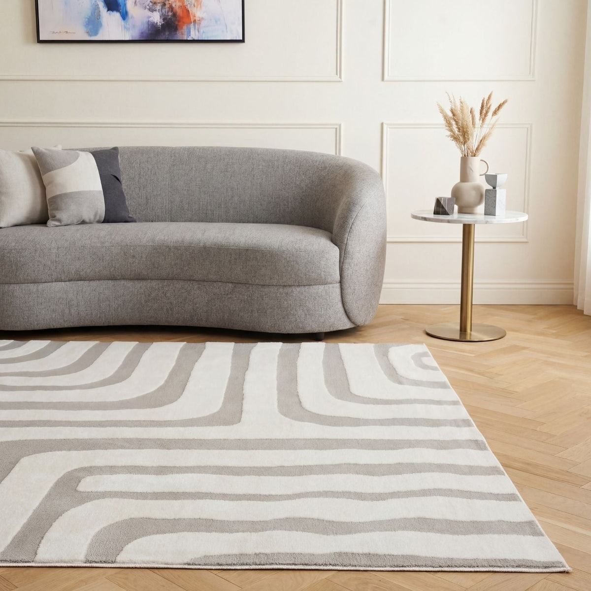 Loft Geometric Grey Rug