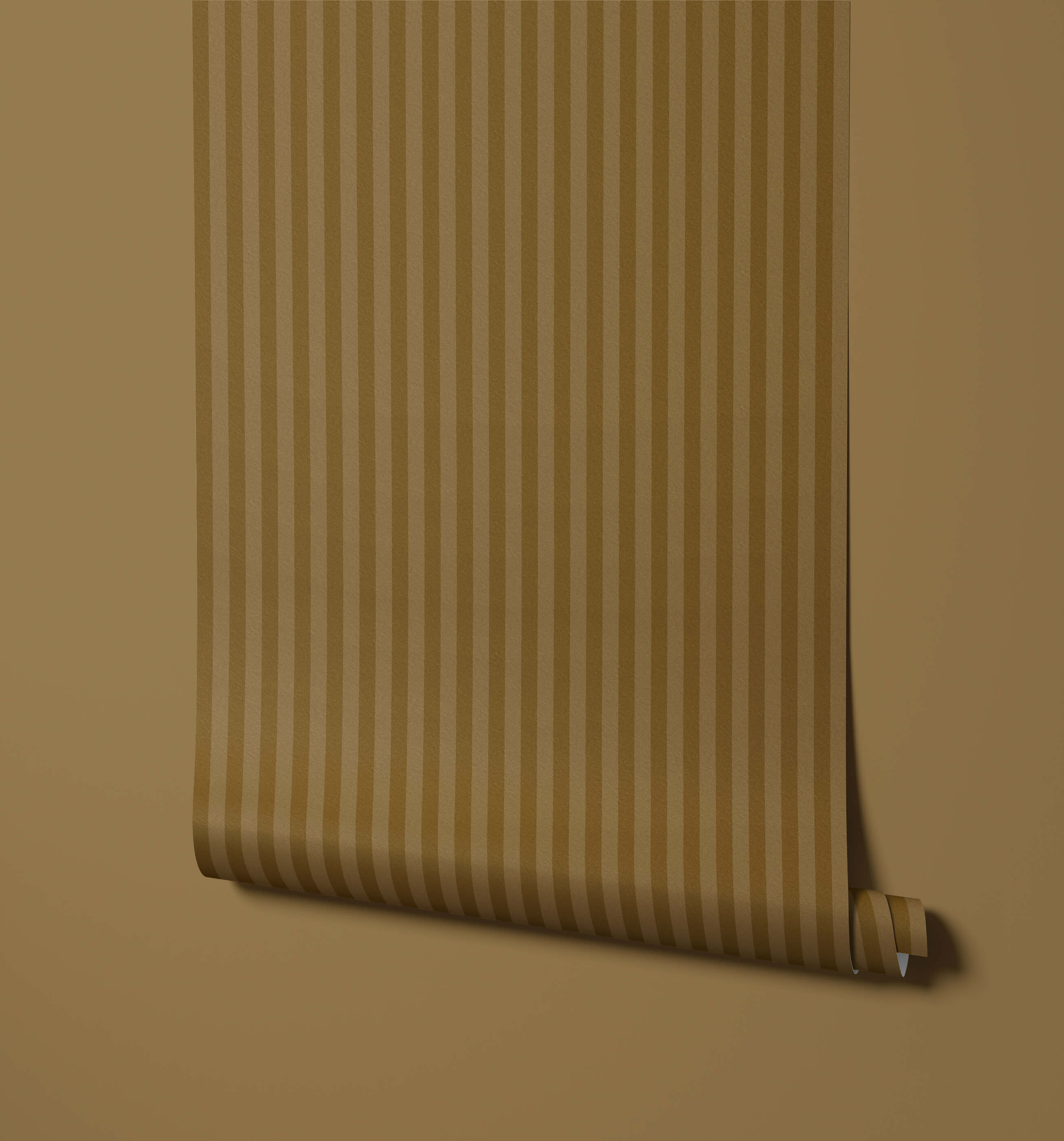 Brown wallpaper roll on a matching brown background
