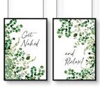 Framed picture for bathroom | Set of 2 wall art prints