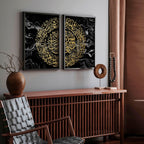 Decoration Murale Islam – Set of 2 Gold Art Prints