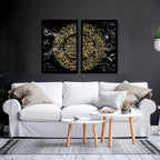 Decoration Murale Islam – Set of 2 Gold Art Prints