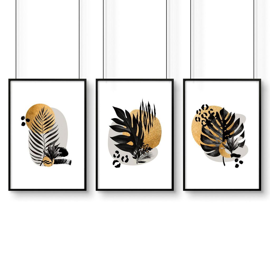 Unique Wall Art for Living Room – Set of 3 Framed Prints