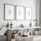 Hallway Prints Set of 3 | Pastel Shabby Chic Wall Art