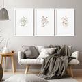 Hallway Prints Set of 3 | Pastel Shabby Chic Wall Art