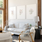 Hallway Prints Set of 3 | Pastel Shabby Chic Wall Art