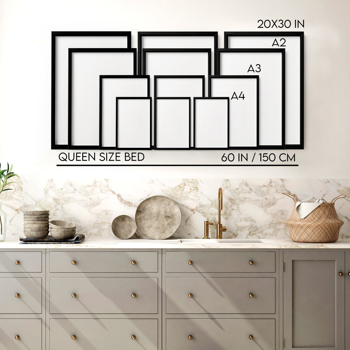 Home Decor Items For Kitchen | Set of 3 Italian Lifestyle Wall art Prints