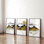 Art for Home Office – Set of 3 Japanese Wall Prints