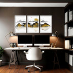 Art for Home Office – Set of 3 Japanese Wall Prints