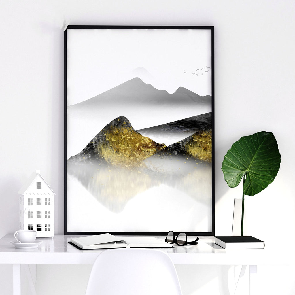 Art for Home Office – Set of 3 Japanese Wall Prints