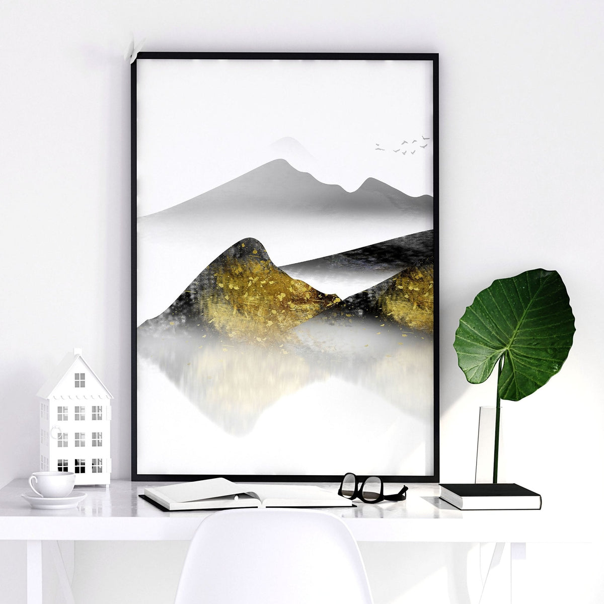 Art for Home Office – Set of 3 Japanese Wall Prints
