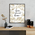 Home Sweet Home Art Print | Set of 1 Welcoming Wall art Print