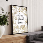 Home Sweet Home Art Print | Set of 1 Welcoming Wall art Print
