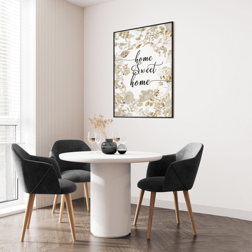 Home Sweet Home Art Print | Set of 1 Welcoming Wall art Print