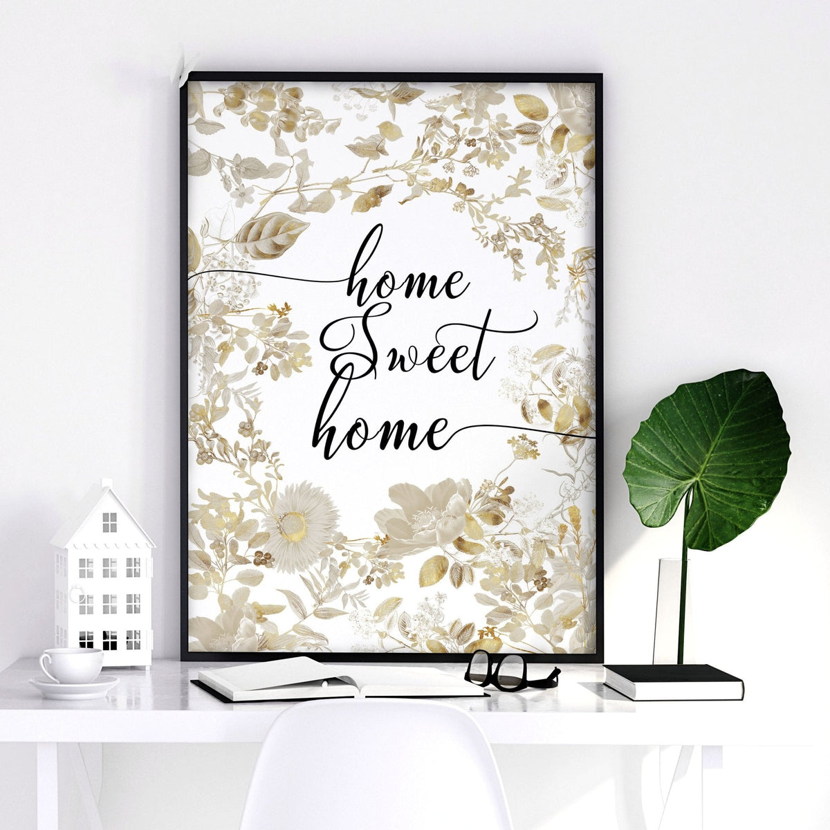 Home Sweet Home Art Print | Set of 1 Welcoming Wall art Print
