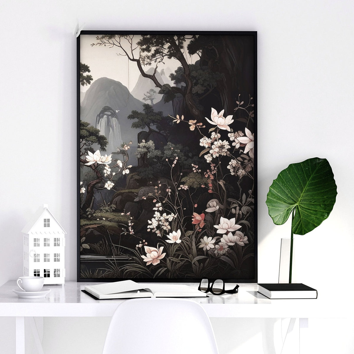 Chinoiserie Posters | Set of 3 Black & White Wall Prints