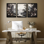 Chinoiserie Posters | Set of 3 Black & White Wall Prints