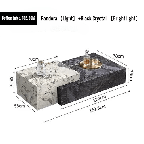 HUYU LUXURY MARBLE COFFEE TABLE - MOOAZAA 