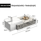 HUYU LUXURY MARBLE COFFEE TABLE - MOOAZAA 