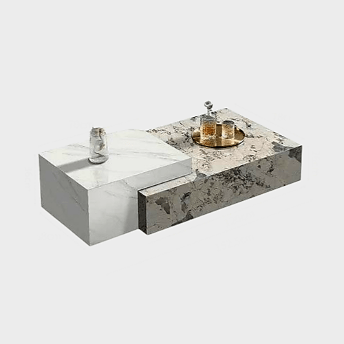 HUYU LUXURY MARBLE COFFEE TABLE - MOOAZAA 