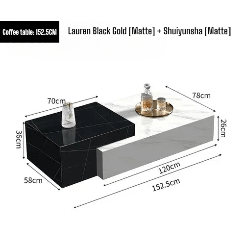 HUYU LUXURY MARBLE COFFEE TABLE - MOOAZAA 