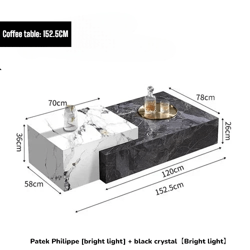 HUYU LUXURY MARBLE COFFEE TABLE - MOOAZAA 