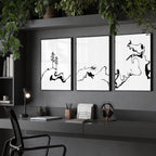 Calming Office Decor Ideas | Set of 3 Japanese Prints