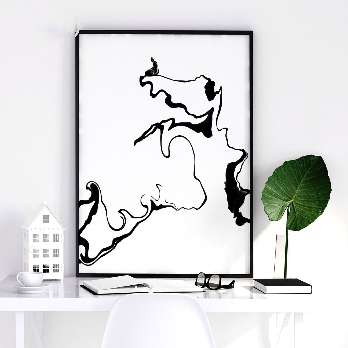 Calming Office Decor Ideas | Set of 3 Japanese Prints