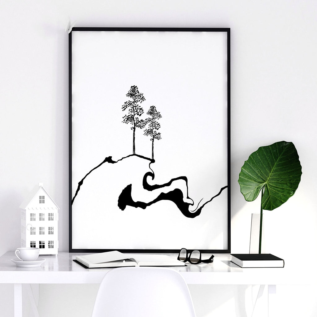 Calming Office Decor Ideas | Set of 3 Japanese Prints