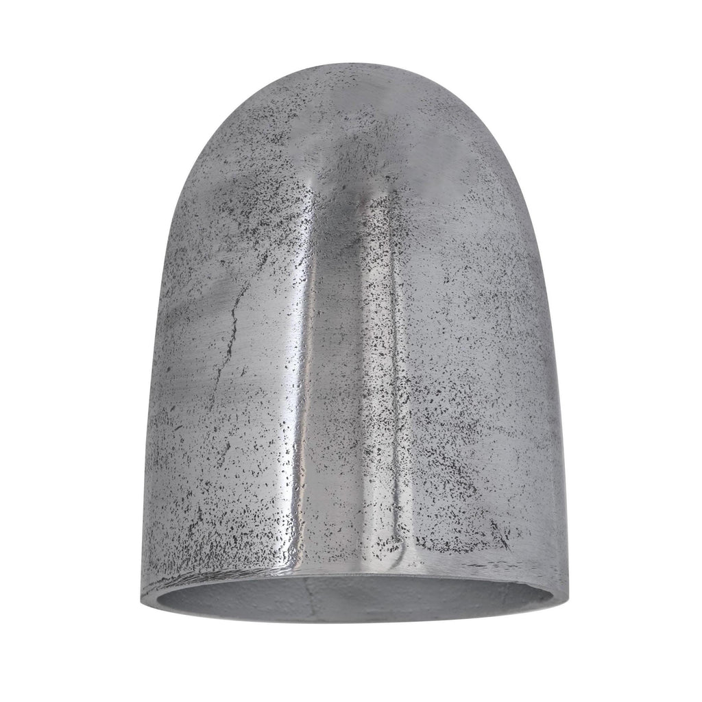 Metallic dome-shaped object on a white background