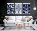 Beach hut decor | Set of 3 wall art prints