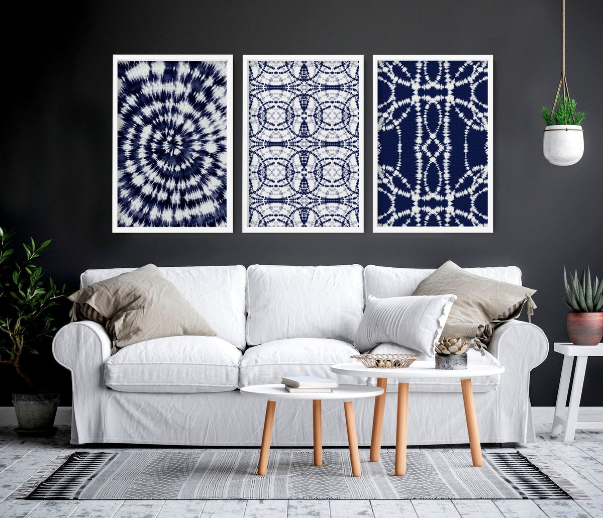 Beach hut decor | Set of 3 wall art prints