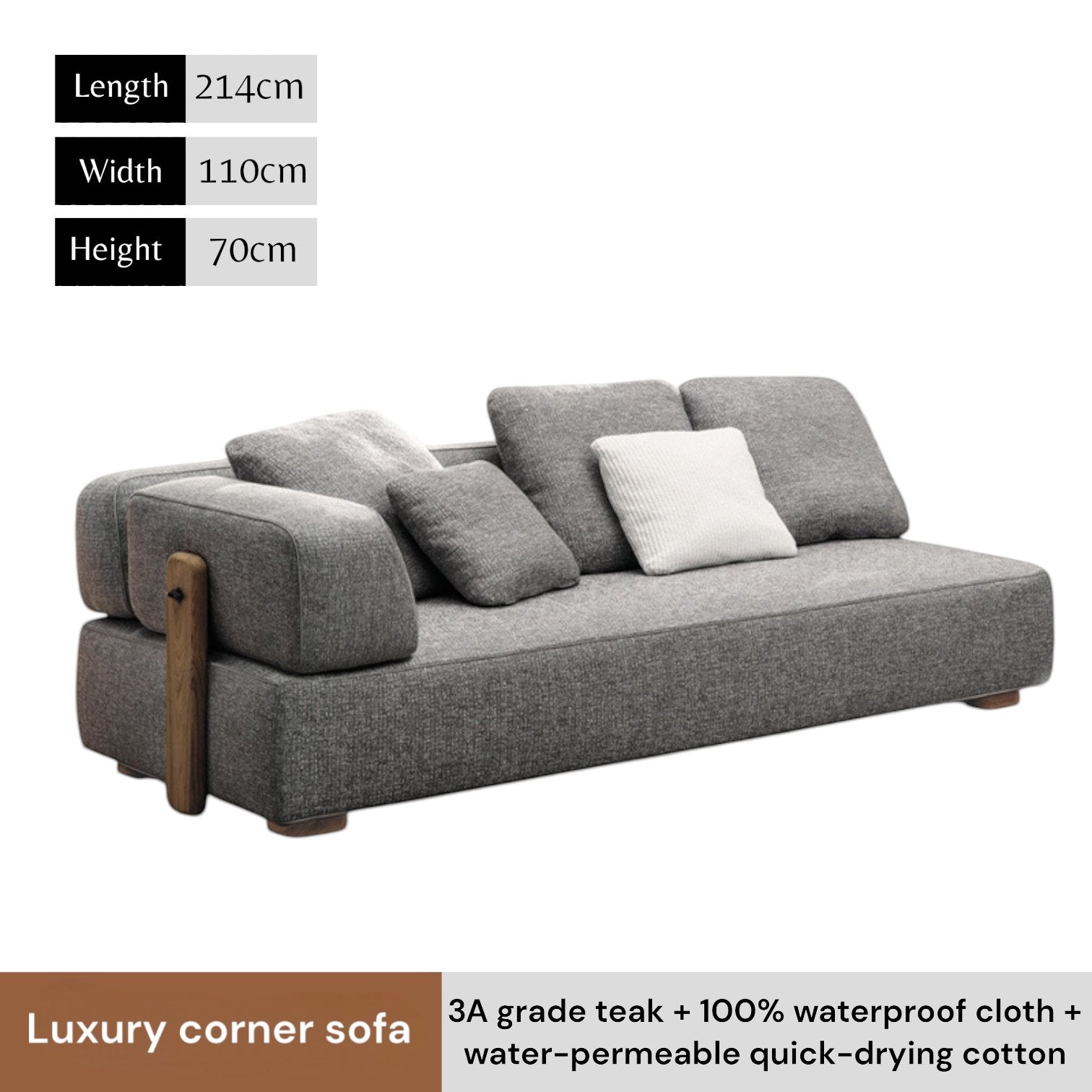 INFINITE Outdoor Sofa, Waterproof Fabric - MOOAZAA 