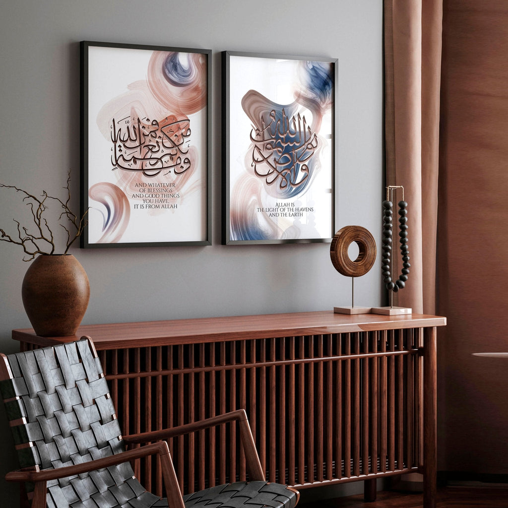 Modern Islamic Wall Art – Set of 2 Prints | AboutWallArt