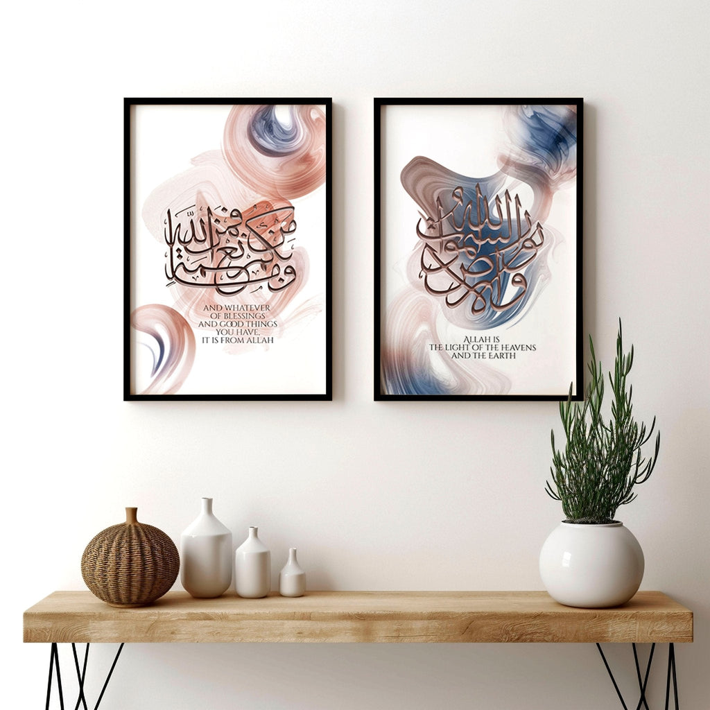 Modern Islamic Wall Art – Set of 2 Prints | AboutWallArt