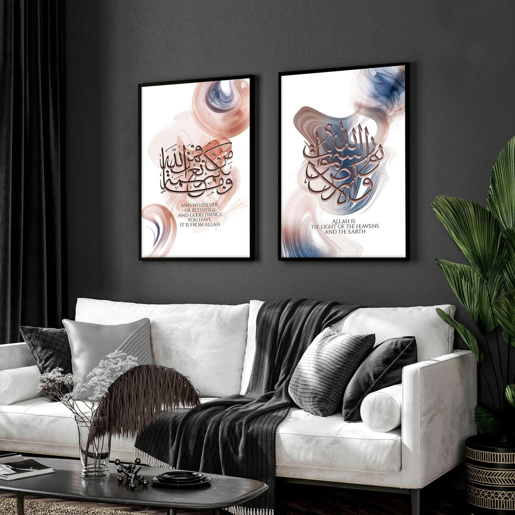 Modern Islamic Wall Art – Set of 2 Prints | AboutWallArt