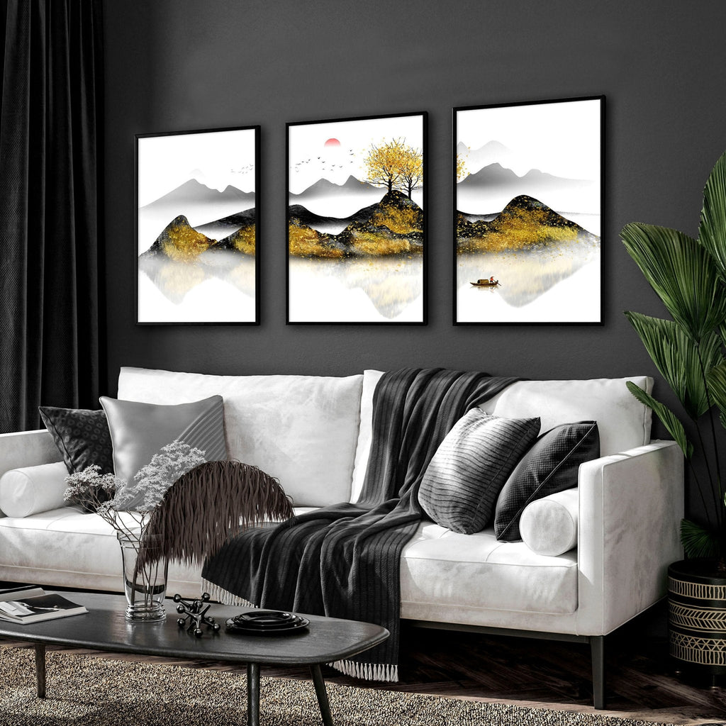 Japandi Wall Art Set of 3 | Framed Prints