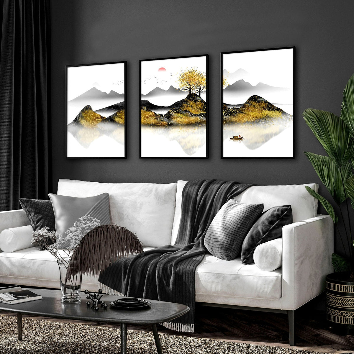 Japandi Wall Art Set of 3 | Framed Prints